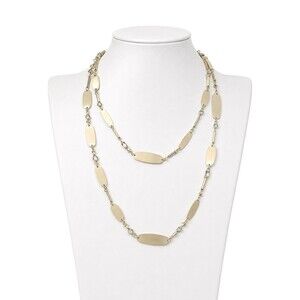 Kendra Scott Claret Long Gold Tone Station Necklace Crystal Accent Wrap Necklace